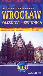 Plan miasta Wrocław Oleśnica Świdnica