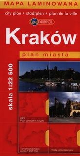 Kraków. Plan miasta 1:22 500. Mapa laminowana