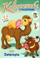 Kolorowanki z nalepkami. Zwierzęta