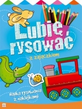 Lubię rysować z zajączkiem. Nauka rysowania z naklejkami.