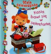 Mała dziewczynka. Kasia bawi się w sekretarkę