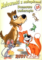 Malowanki z nalepkami. Domowe zwierzęta. Rudy