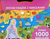 Zestaw książek z naklejkami różowy