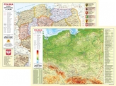 Polska fizyczno-administracyjna mapa - podkładka na biurko