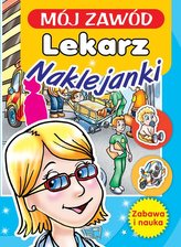 Mój zawód. Lekarz. Naklejki z brokatem