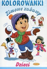 Kolorowanka. Zimowe zabawy. Dzieci