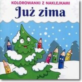 Kolorowanki z naklejkami. Już zima