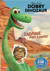 Dobry Dinozaur. Zadanie naklejanie  LAS-43