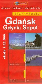 Gdańsk, Sopot, Gdynia. Plan miasta w skali 1:22 500, 1:24 000