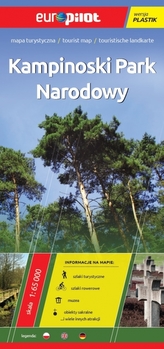 Mapa turystyczna laminowana. Kampinowski Park Narodowy. Skala 1 : 65 000. Europilot