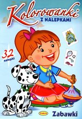 Kolorowanki z nalepkami. Zabawki
