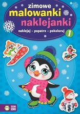 Zimowe malowanki naklejanki 1