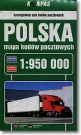 Polska mapa kodów pocztowych 1:950 000