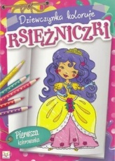 Dziewczynka koloruje  Księżniczki