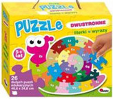 Puzzle dwustronne Literki wyrazy ślimak