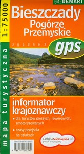 Bieszczady Pogórze Przemyskie mapa turystyczna 1: 75 000
