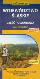 Województwo Śląskie część południowa mapa turystyczna 1:100 000