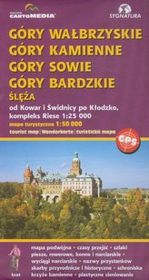 Góry Wałbrzyskie Kamienne Sowie Bardzkie Ślęża Mapa turystyczna 1: 50 000