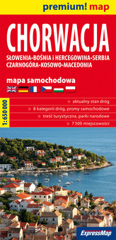 Chorwacja mapa samochodowa 1:650 000