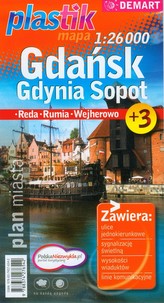 Gdańsk Gdynia Sopot Plastik mapa 1:26000