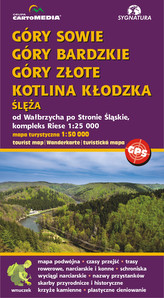 Góry Sowie Bardzkie Złote Kotlina Kłodzka Ślęża mapa turystyczna 1:50 000