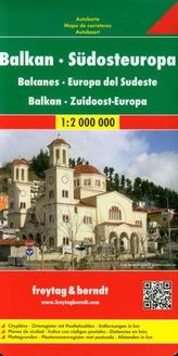 Bałkany Europa Południowa mapa drogowa 1:2 000 000