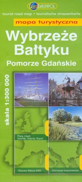 Wybrzeże Bałtyku Pomorze Gdański mapa turystyczna