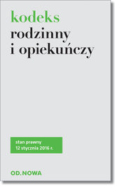 Kodeks rodzinny i opiekuńczy. St.pr. 12.01.2016
