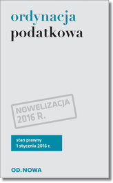 Ordynacja podatkowa. St.pr. 01.01.2016