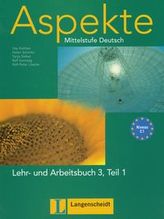 Aspekte Lehr und Arbeitsbuch 3 Teil 1 + 2 CD Mittelstufe Deutsch