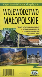 Małopolska mapa administracyjno-turystyczna województwa małopolskiego
