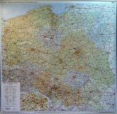 Polska - Mapa administracyjno-drogowa. Ścienna 2015