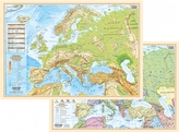 Dwustronna mapa ścienna Europy polityczna/fizyczna A2