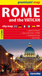 Rome and the Vatican city map 1:12 000