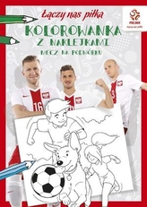 Mecz na podwórku. Kolorowanka z naklejkami