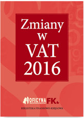 Zmiany w VAT 2016