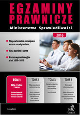 Egzaminy Prawnicze Ministerstwa Sprawiedliwości 2016 T1 Akta cywilne i karne