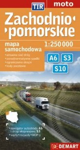 Zachodniopomorskie TIR mapa samochodowa 1:250 000