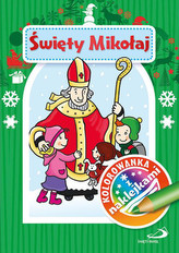Kolorowanka z naklejkami. Święty Mikołaj