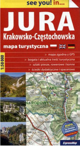 Mapa turystyczna. Jura Krakowsko-Częstochowska.  1:50 000