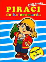 Piraci do kolorowania z naklejkami. Gruba kreska