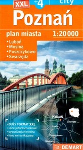 Plan miasta. Poznań +4. 1:20 000 XXL