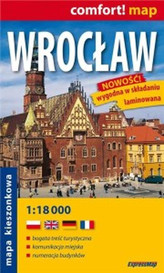 Plan miasta Wrocław.  1:18 000. Laminat Midi