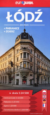 Plan miasta - Łódź, Pabianice, Zgierz.  1:24500
