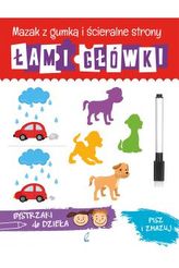 Łamigłówki mazak z gumką i ścieralne strony