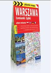 Plan miasta.  Warszawa Łomianki Ząbki  1:26 000 mapa foliowana