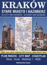 KRAKÓW STARE MIASTO I KAZIMIERZ PLAN MIASTA 1:4000