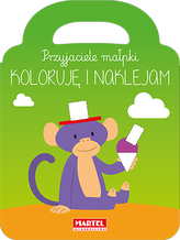 Przyjaciele małpki. Koloruję i naklejam