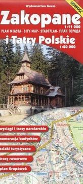 ZAKOPANE PLAN MIASTA 1:11 000 I TATRY POLSKIE 1:40 000