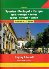 HISZPANIA PORTUGALIA EUROPA ATLAS 1:400 000 / 1:3 500 000